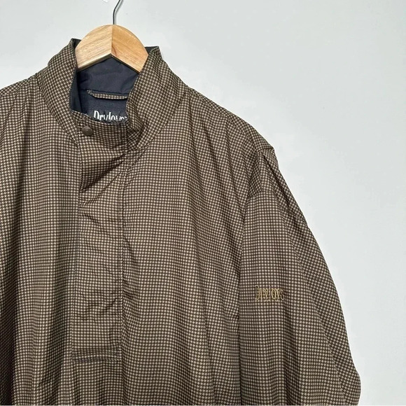 FJ FootJoy DryJoy Herringbone Half Zip Pullover Rain Golf Jacket Size Large - Picture 2 of 13